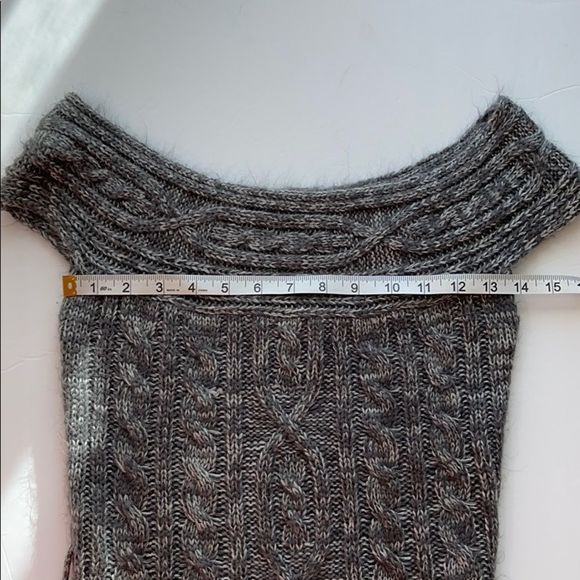 American Rag Cie gray off shoulder sweater tunic - Picture 8 of 12